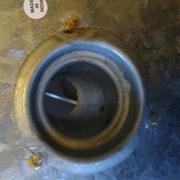 VGUC. Vintage handmade galvanized zinc topper 10-in diameter. - Picture 9 of 9